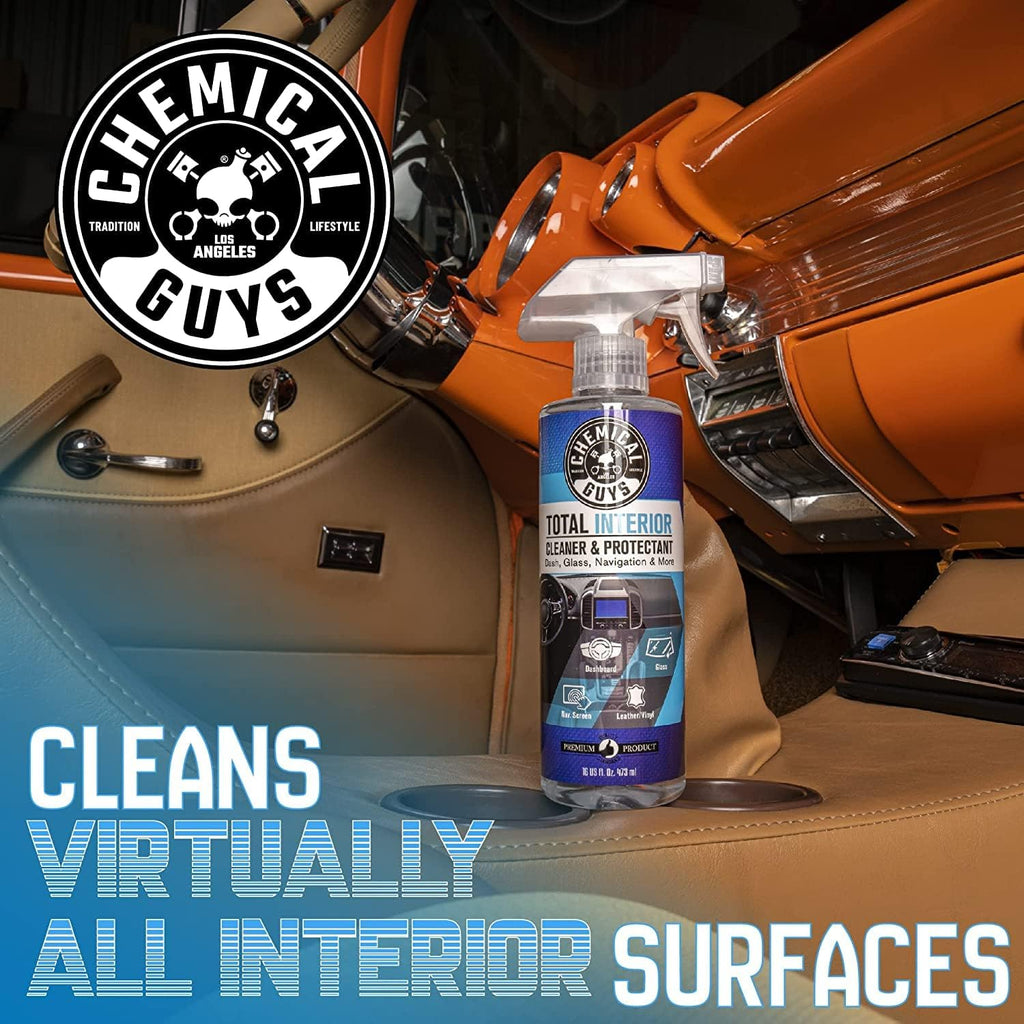 Interior Cleaner & Protectant Interior Cleaner, Cleans & Protects Leather, Vinyl, Plastic, Rubber, Glass with a Streak-Free Finish — Cars, Trucks, SUVs, RVs, 16 oz