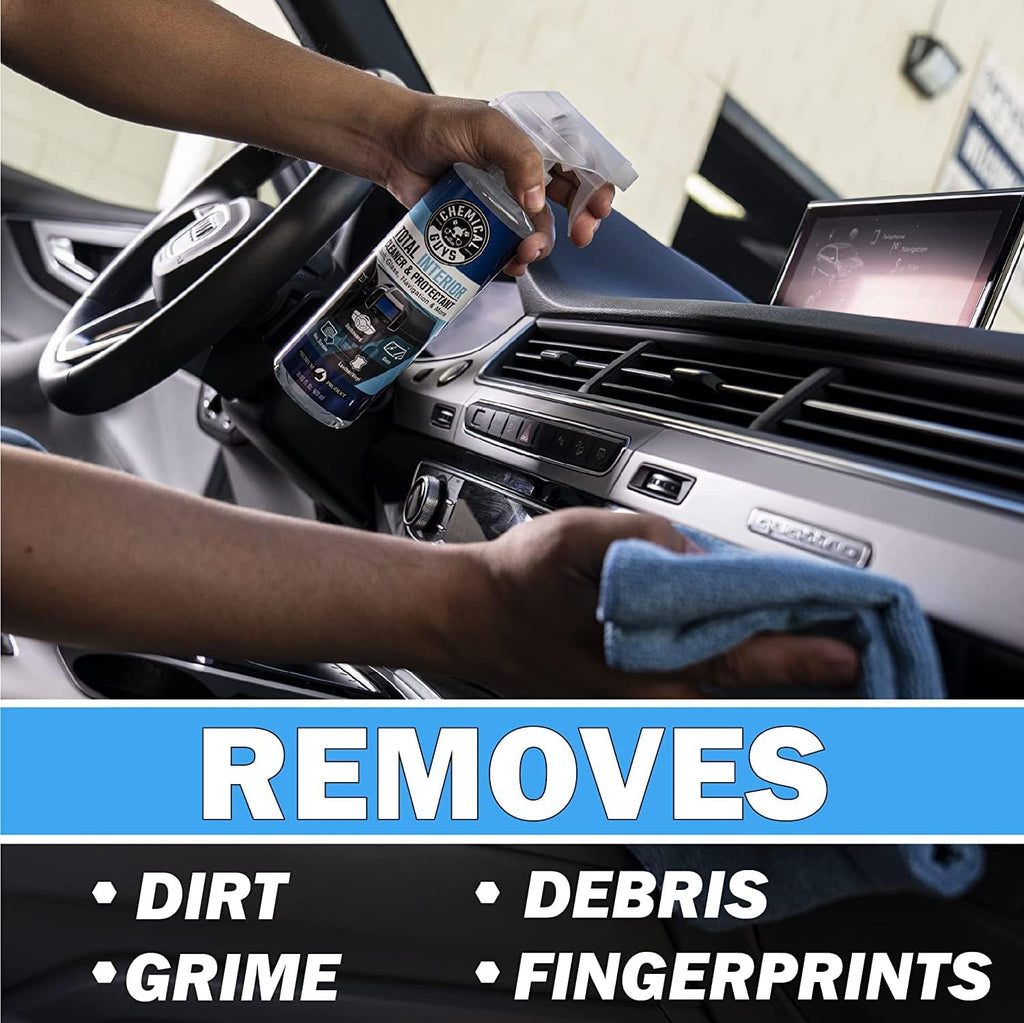 Interior Cleaner & Protectant Interior Cleaner, Cleans & Protects Leather, Vinyl, Plastic, Rubber, Glass with a Streak-Free Finish — Cars, Trucks, SUVs, RVs, 16 oz