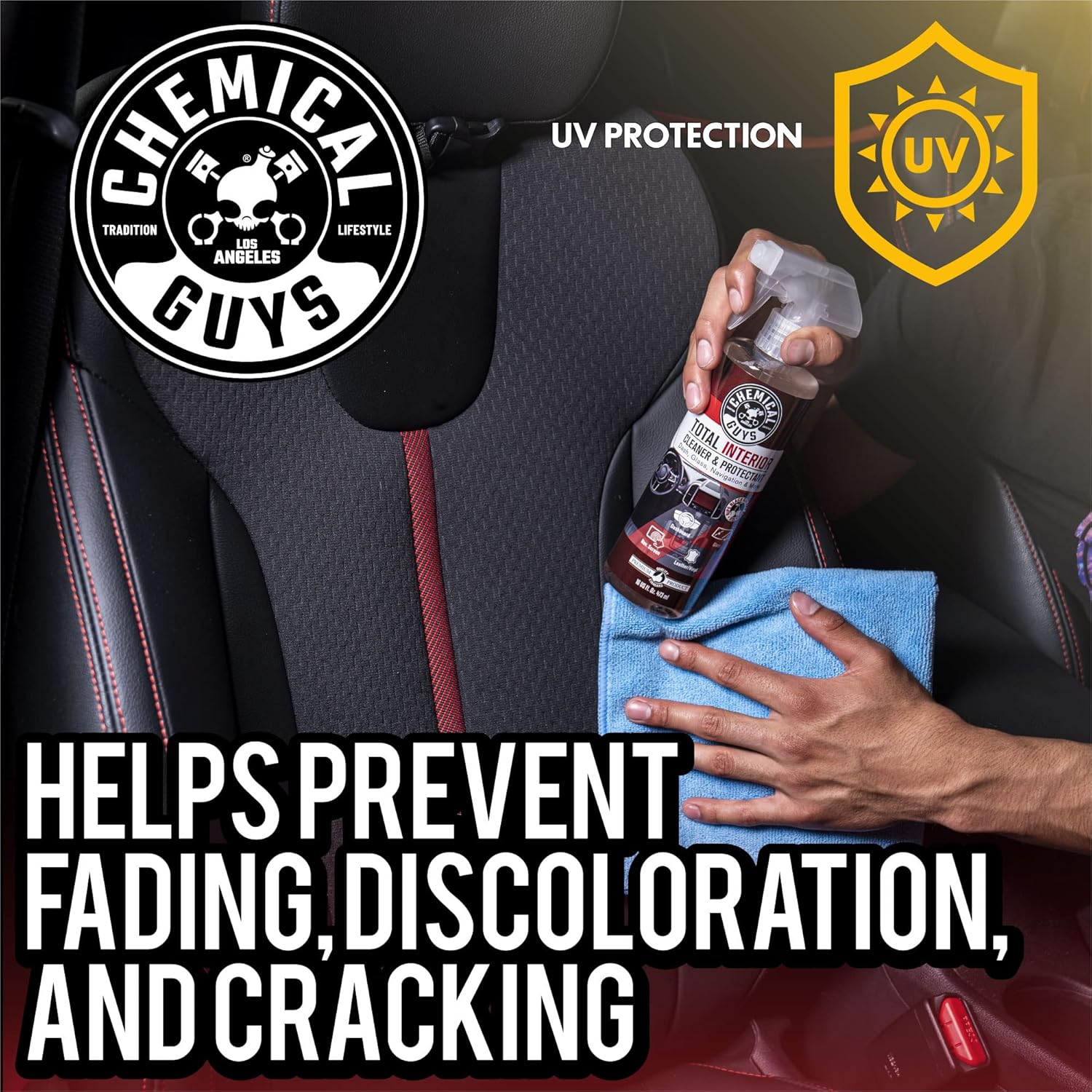 Interior Cleaner & Protectant - Black Cherry, Car Cleaning Spray, Cleans and Protects Leather, Vinyl, Plastic, Rubber, and Glass, Safe for Trucks, SUVs, Jeeps, RVs & More - 16 oz