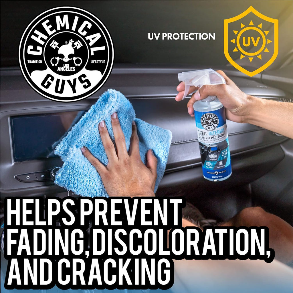 Interior Cleaner & Protectant Interior Cleaner, Cleans & Protects Leather, Vinyl, Plastic, Rubber, Glass with a Streak-Free Finish — Cars, Trucks, SUVs, RVs, 16 oz