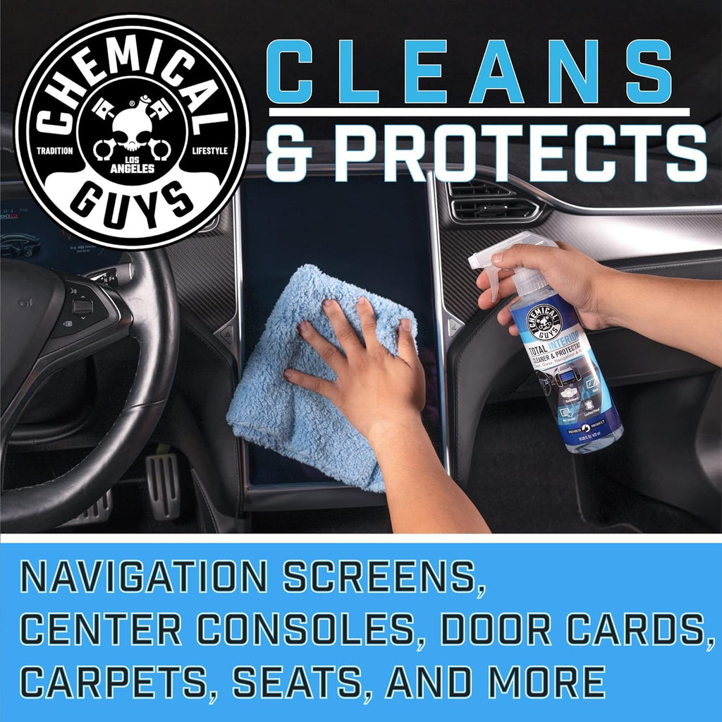 Interior Cleaner & Protectant Interior Cleaner, Cleans & Protects Leather, Vinyl, Plastic, Rubber, Glass with a Streak-Free Finish — Cars, Trucks, SUVs, RVs, 16 oz