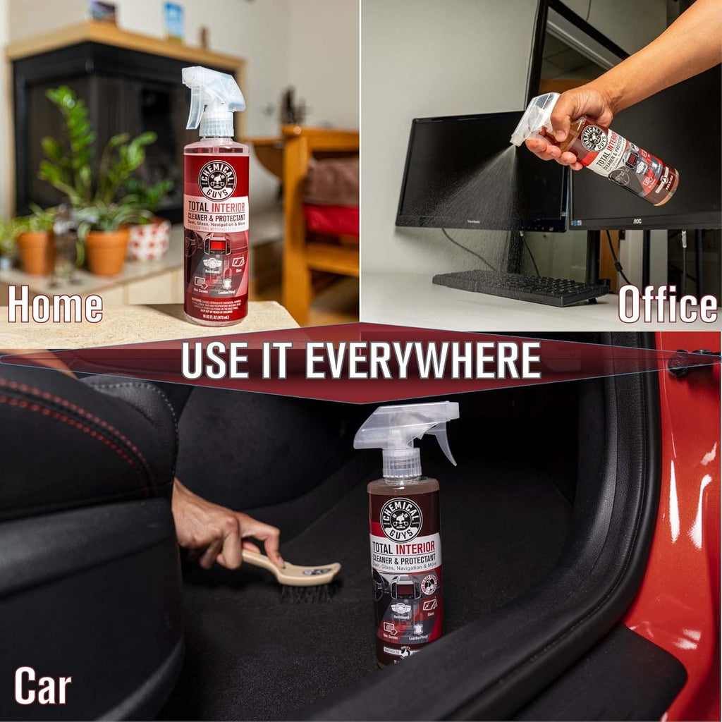 Interior Cleaner & Protectant - Black Cherry, Car Cleaning Spray, Cleans and Protects Leather, Vinyl, Plastic, Rubber, and Glass, Safe for Trucks, SUVs, Jeeps, RVs & More - 16 oz